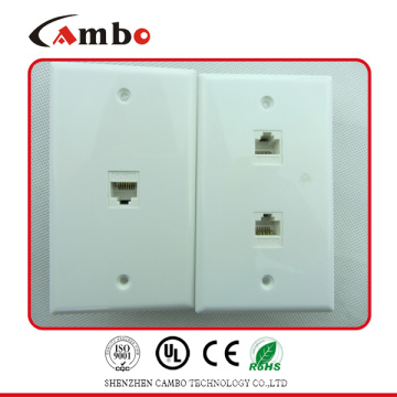 CE / ROHS / ISO Aprobado 1/2/4 Port US tipo placa de pared cat 6 caja de terminales de teléfono